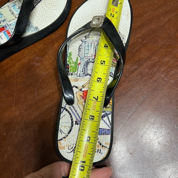 Brighton Jewelled Flip Flops Wedge Sandal Paris Chic - Picture 8 of 8